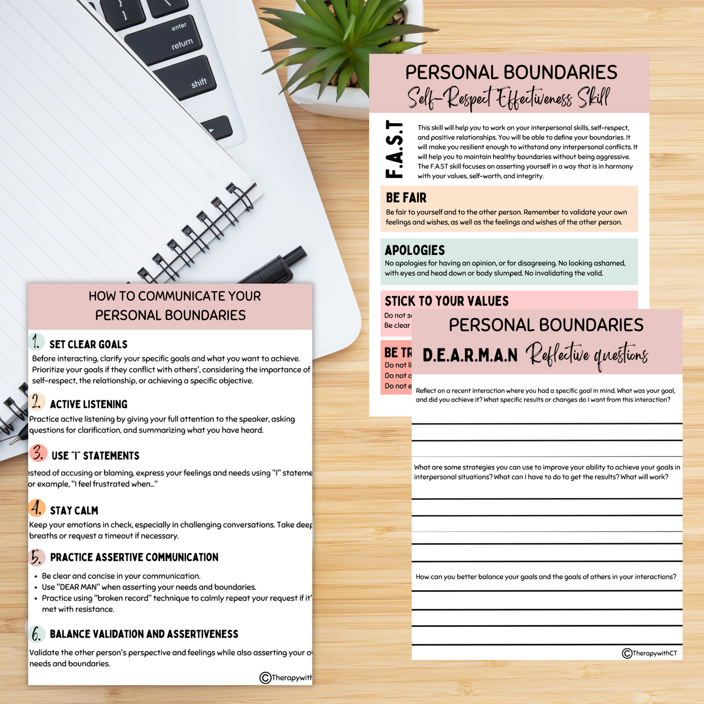 Personal Boundaries Workbook (56 pages)