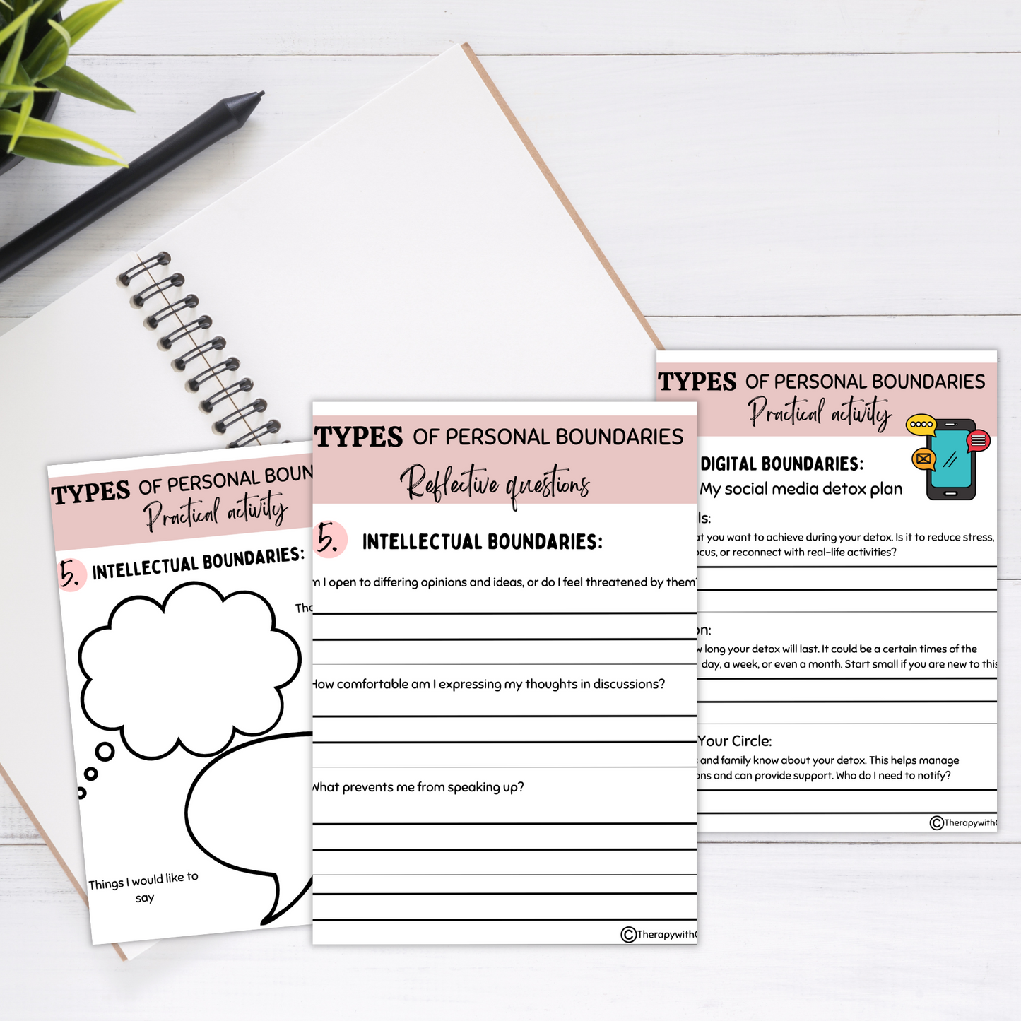 Personal Boundaries Workbook (56 pages)