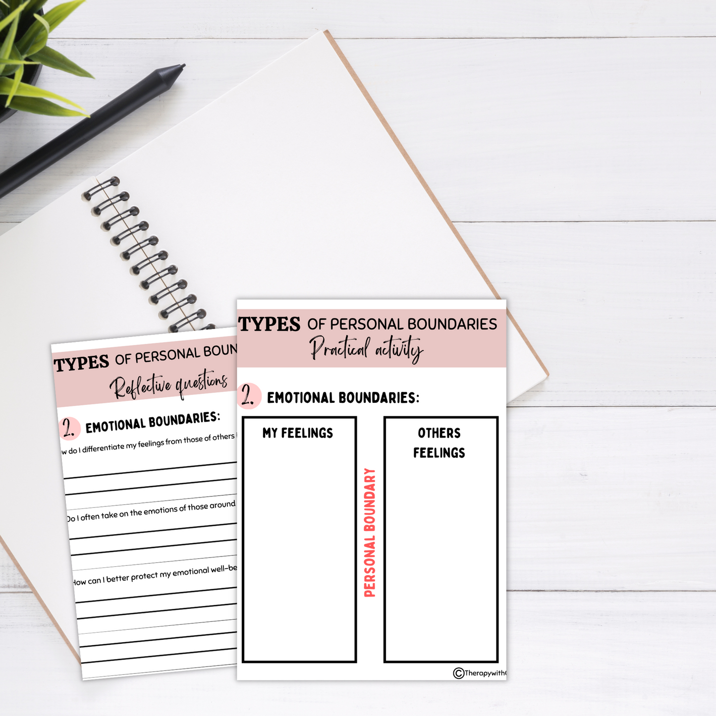Personal Boundaries Workbook (56 pages)
