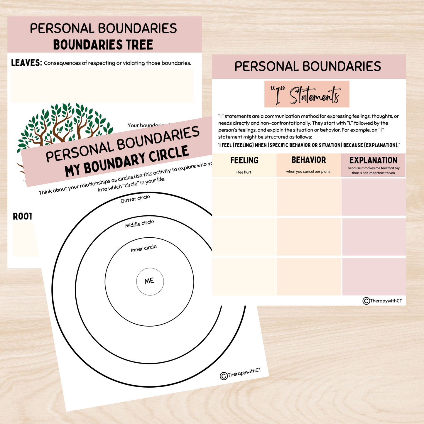 Personal Boundaries Workbook (56 pages)