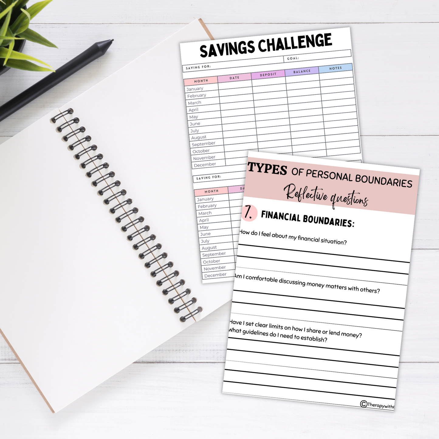 Personal Boundaries Workbook (56 pages)