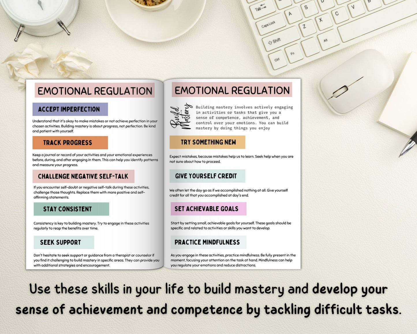 DBT Emotional Regulation Toolkit: Worksheets & Skills - Digital Prints