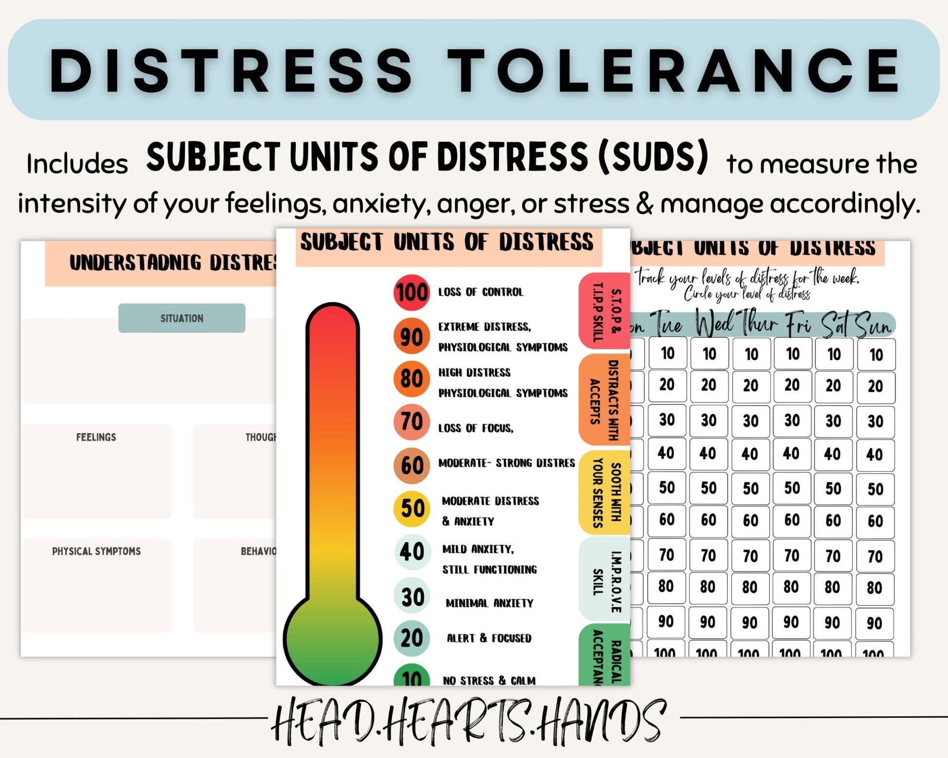 Distress Tolerance & DBT Journal Bundle: Emotional Regulation - Digital Prints