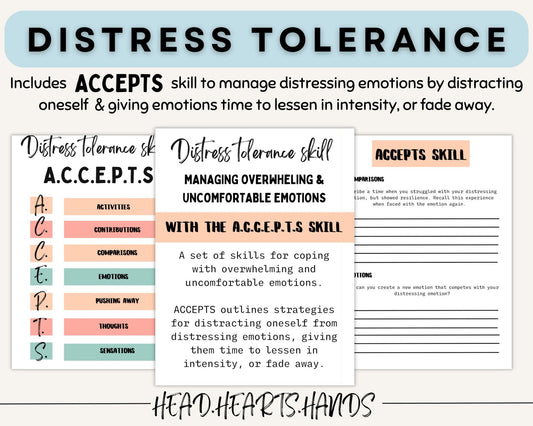 Distress Tolerance & DBT Journal Bundle: Emotional Regulation - Digital Prints