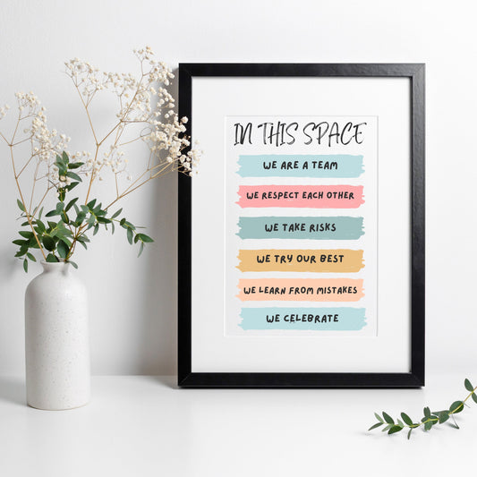 Safe Space Therapy Office Poster: Counseling Decor"
