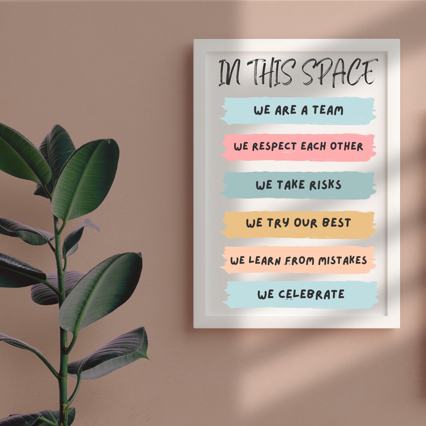 Safe Space Therapy Office Poster: Counseling Decor"