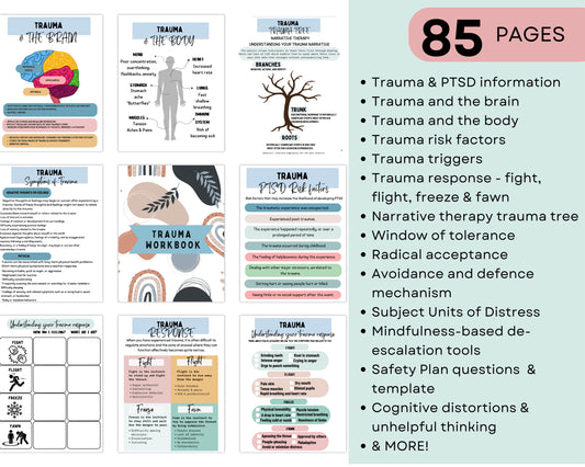 Trauma Psychoeducation Workbook: Worksheets & Healing.