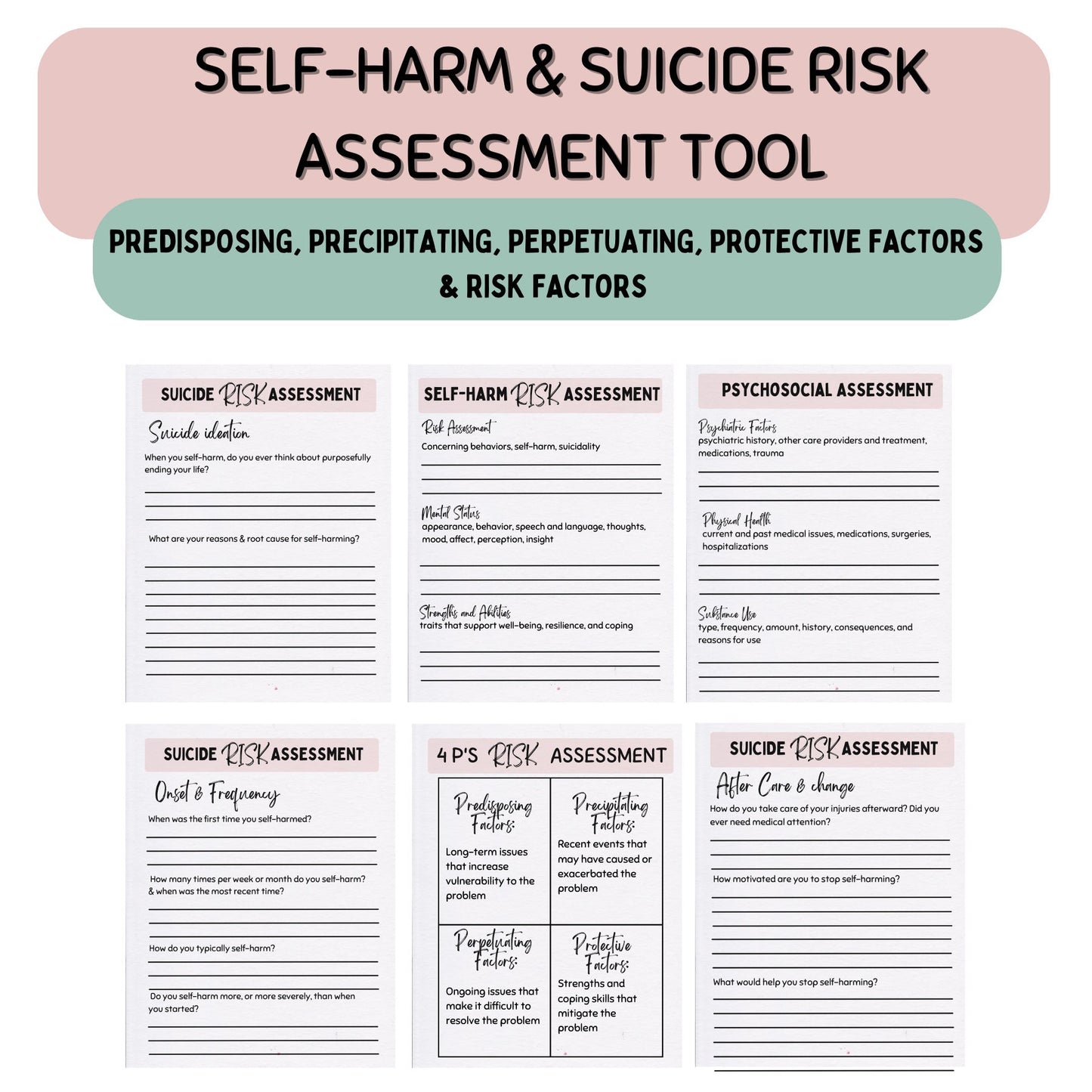 Suicide Risk Assessment Toolkit: Form & Inquiry.