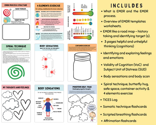 EMDR Workbook for Kids: Trauma Healing Resources.