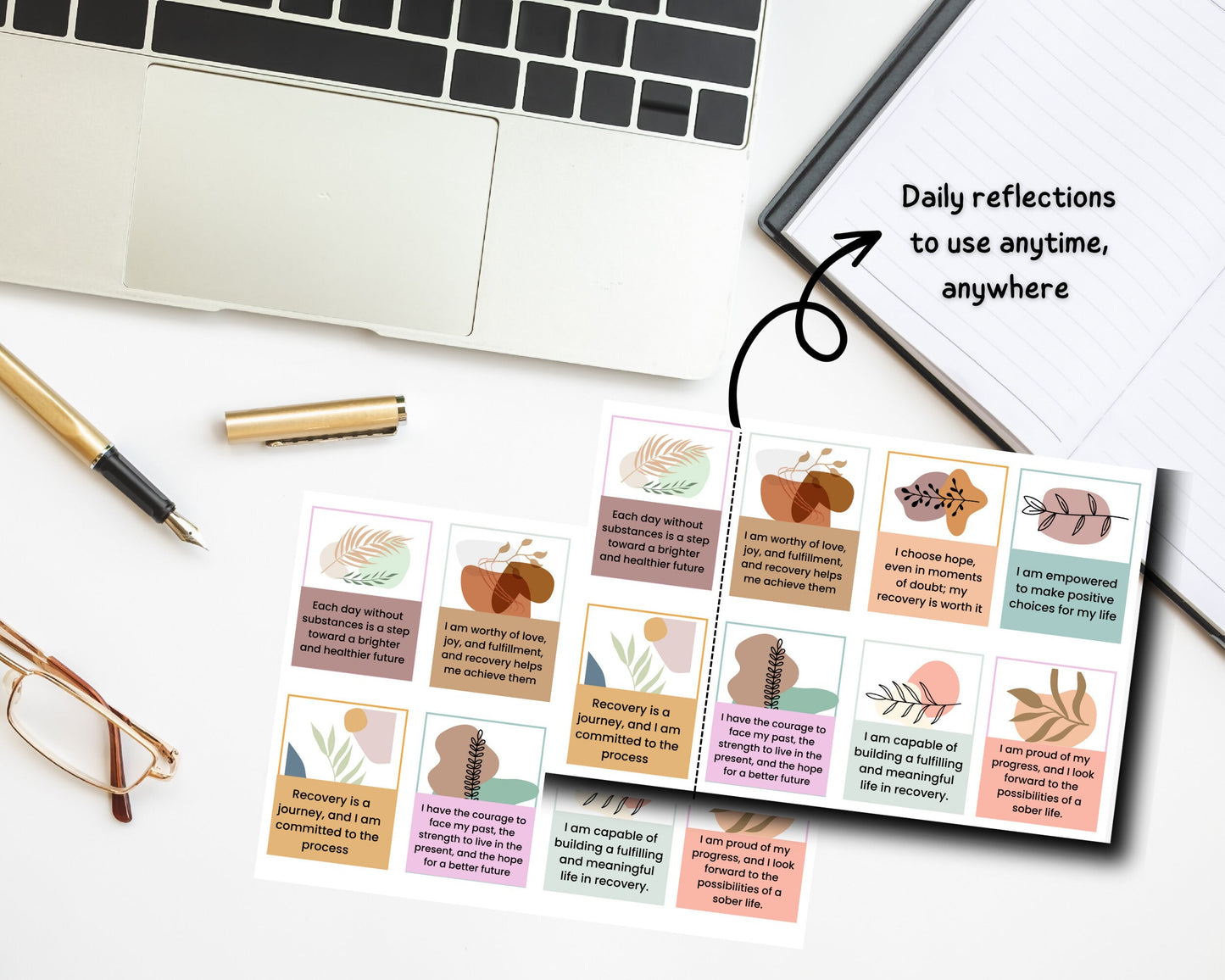 Sobriety Affirmation Flashcards: Addiction & Recovery Support.