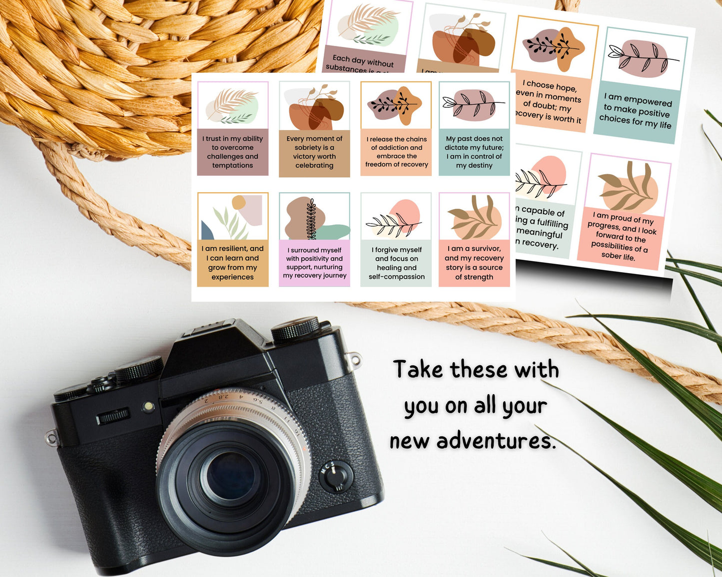 Sobriety Affirmation Flashcards: Addiction & Recovery Support.