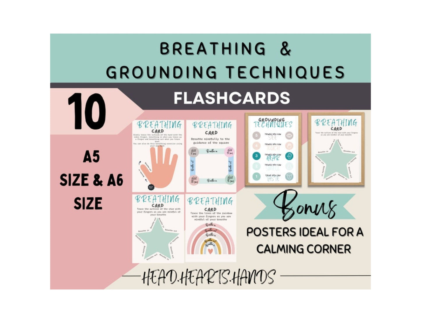 Mindfulness Breathing Toolkit: Flashcards & Posters