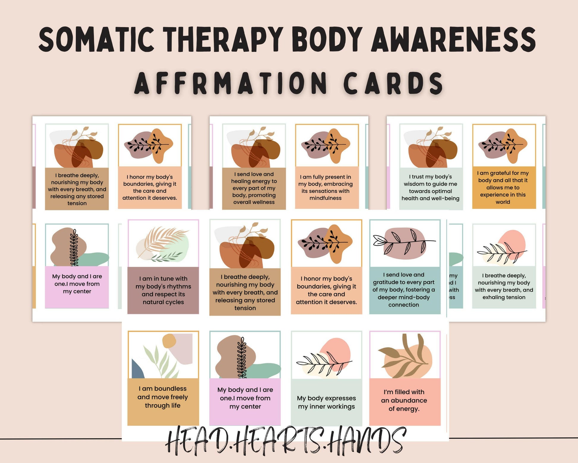 Somatic Therapy for Kids and Adults - A comprehensive flashcard set suitable for both children and adults to promote somatic exercises and awareness.