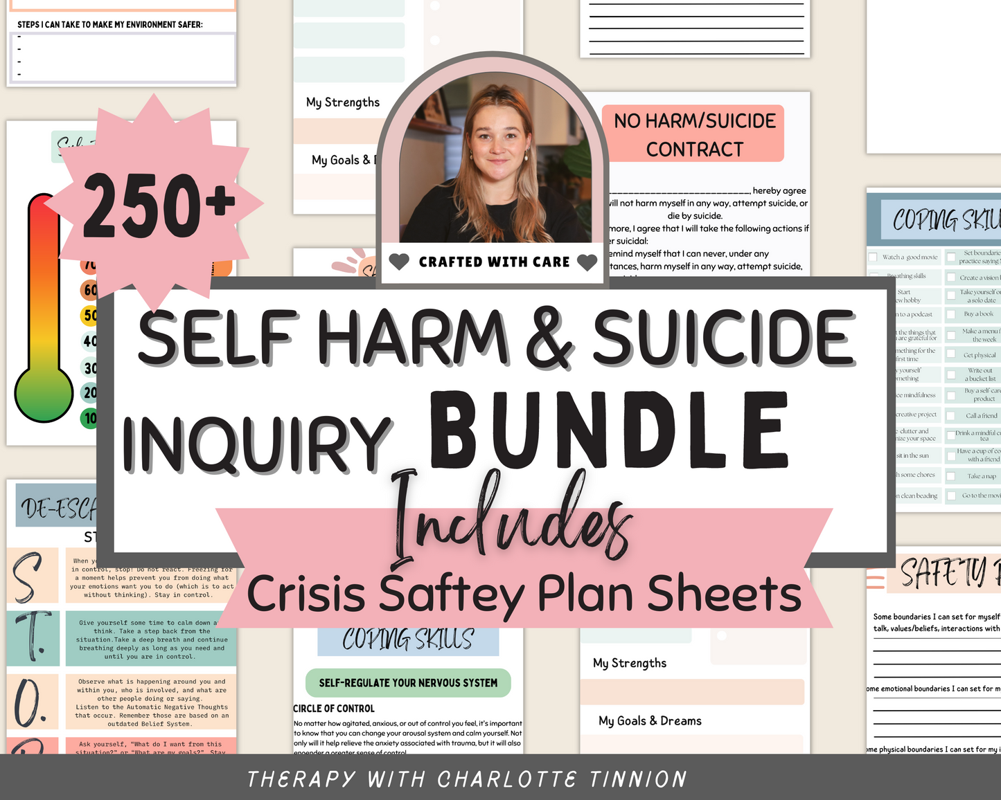 Overview of what is included in the self harm therapy pack