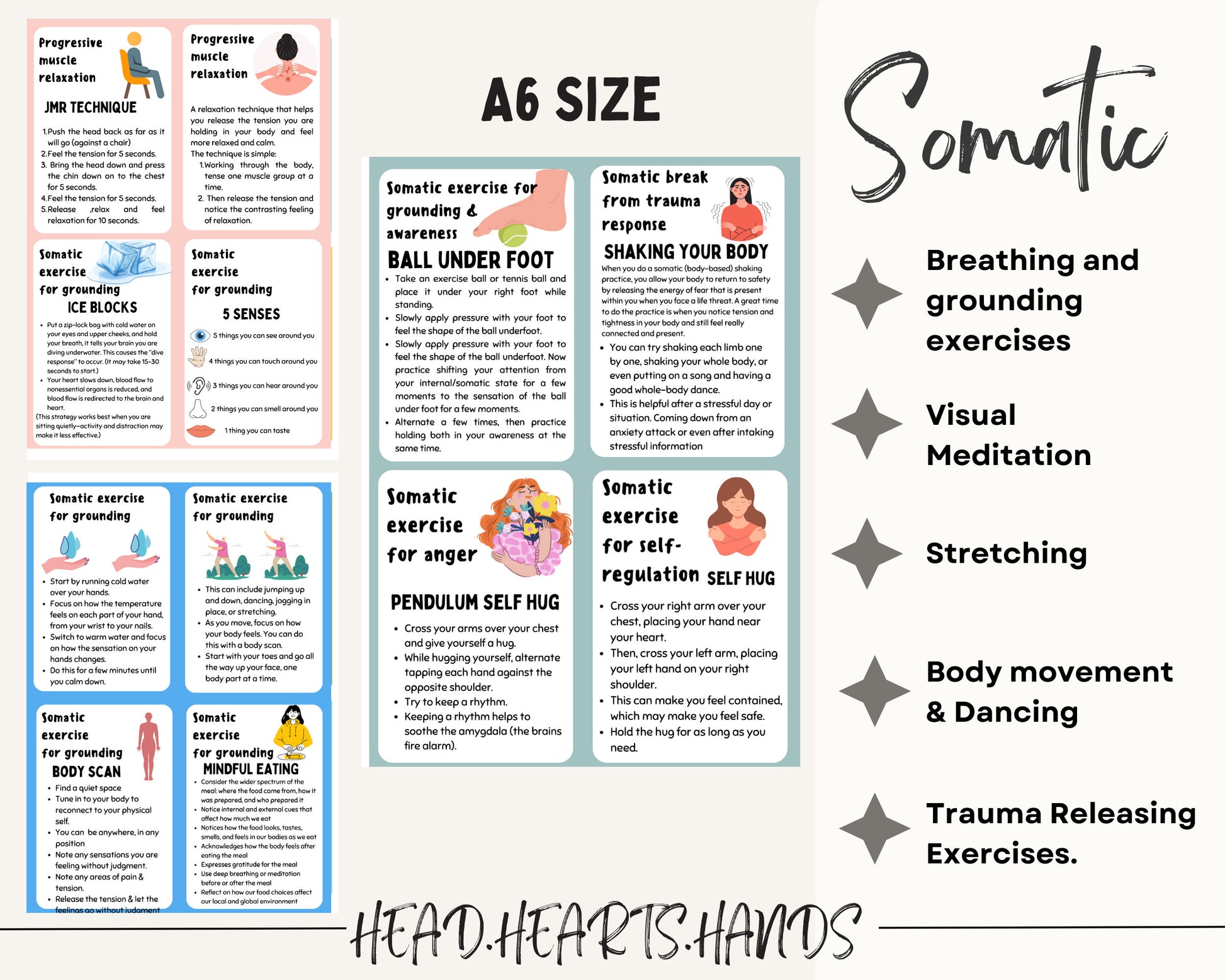 The EMDR kit also includes A6 cards for easy use