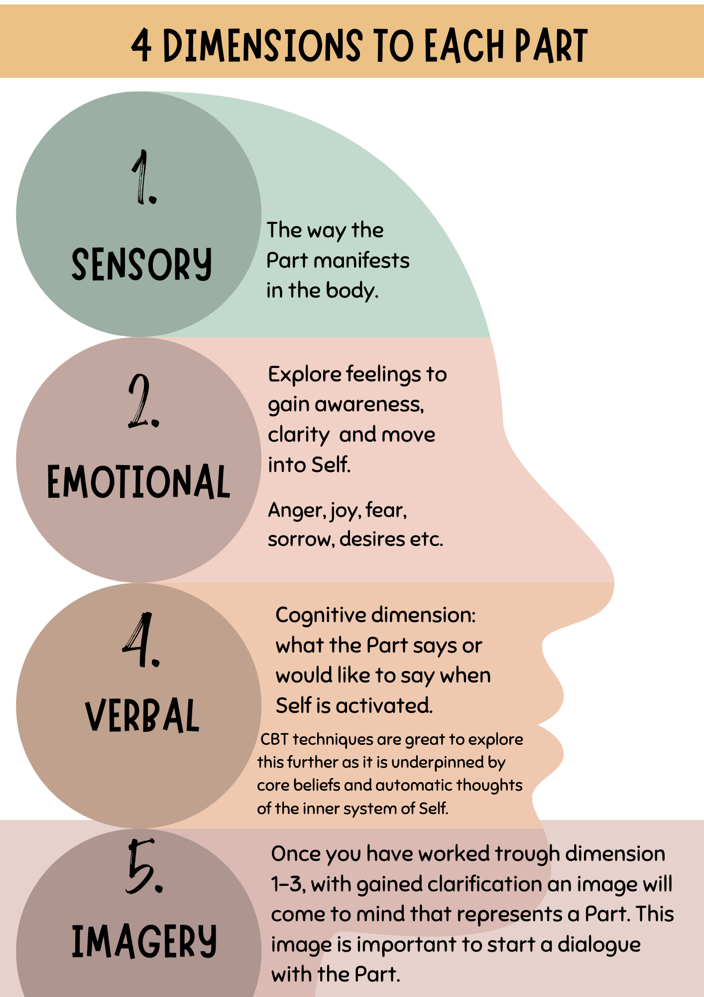 internal family systems therapy has 4 different dimensions in the journey.