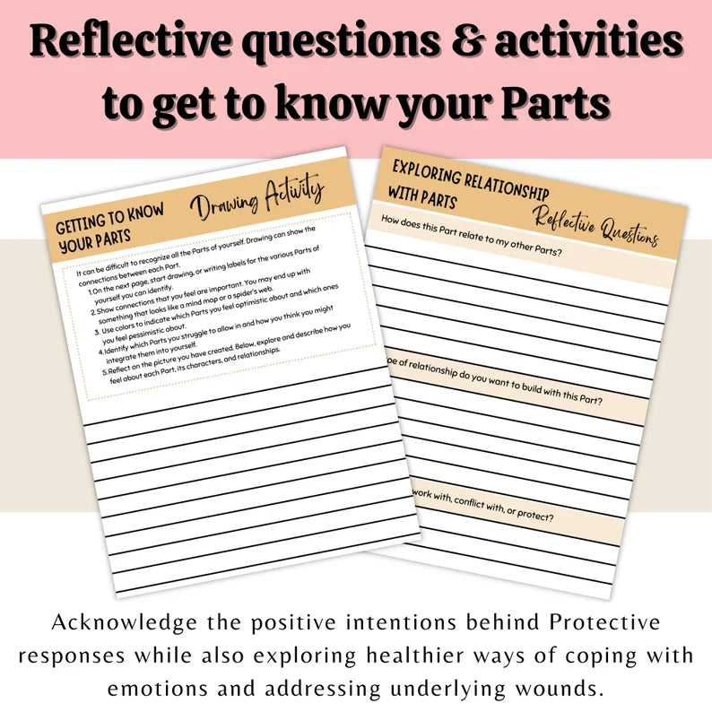 Our worksheets have reflective questions and activities to enhance your IFS knowledge