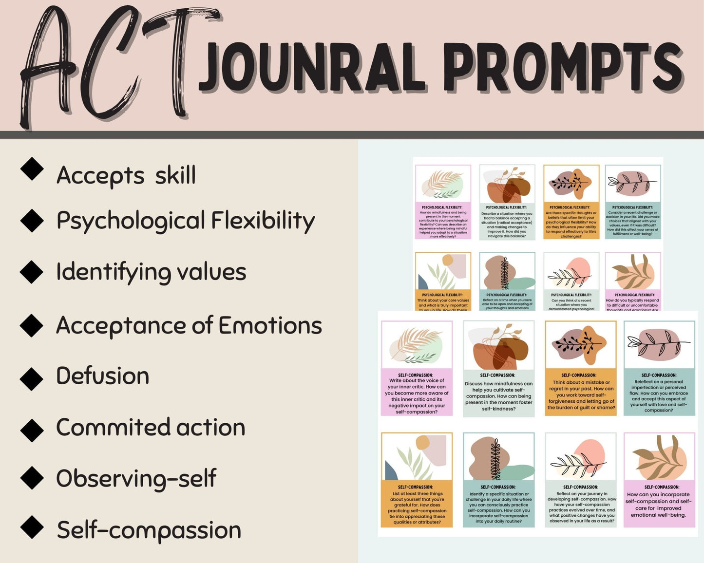 ACT Journal Prompts: Enhance Flexibility - Digital Prints