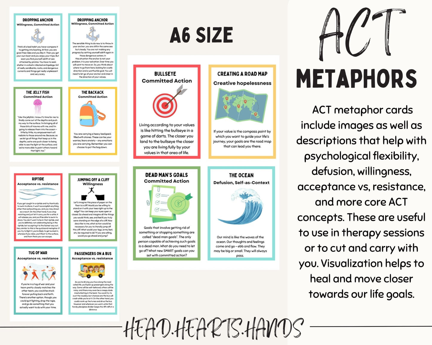 ACT Metaphor Flashcards: Anxiety Relief - Digital Prints