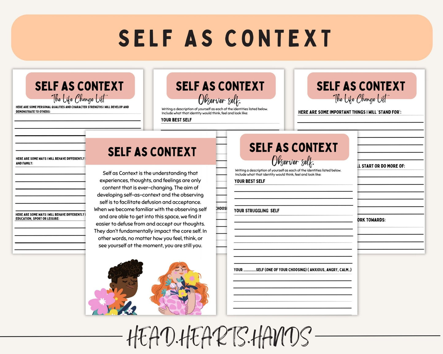 Set of 100 values and metaphor flashcards included in the ACT workbook, assisting with cognitive defusion, willingness, and acceptance.