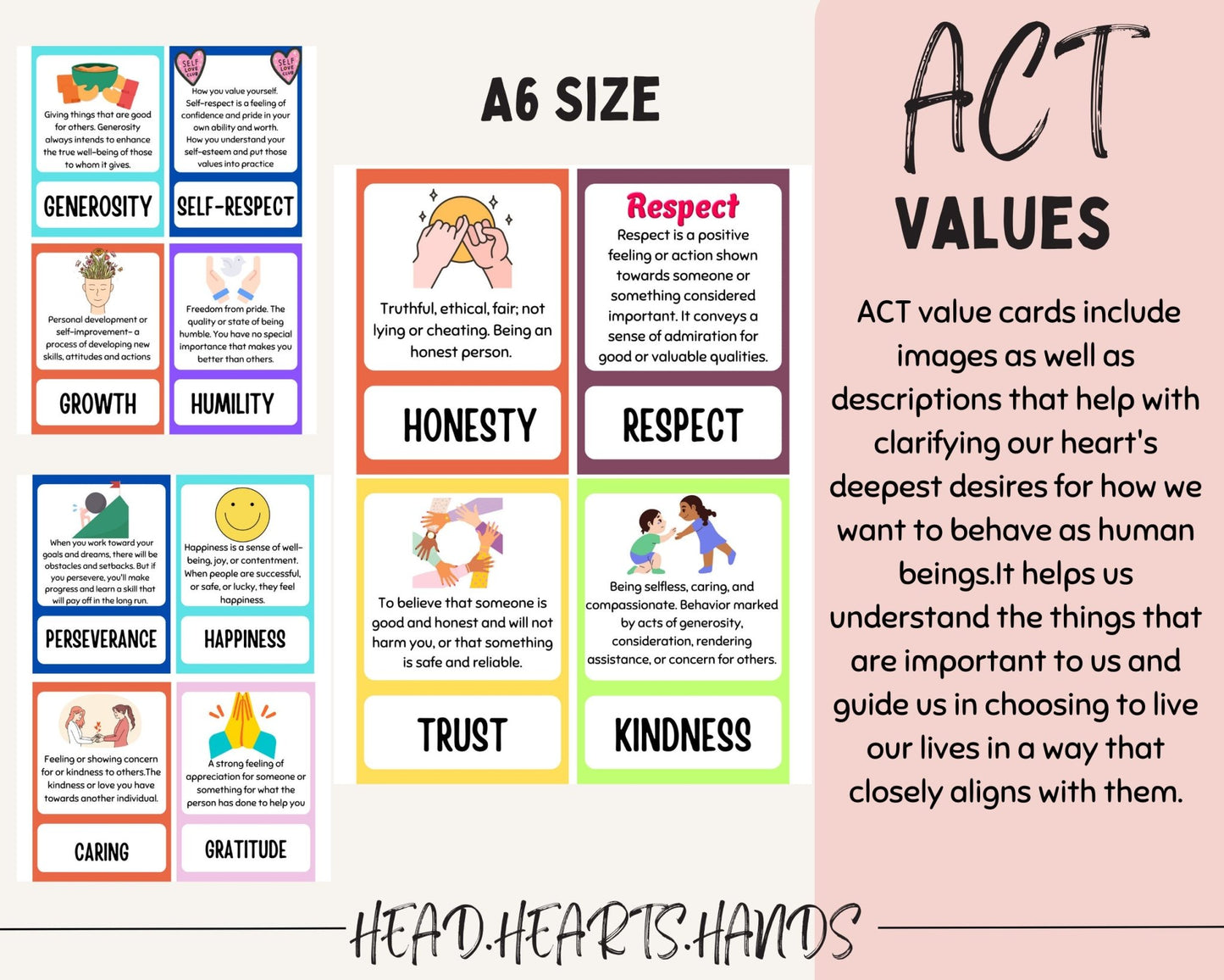 Explore the Act values such as generosity and respect with our Act values.