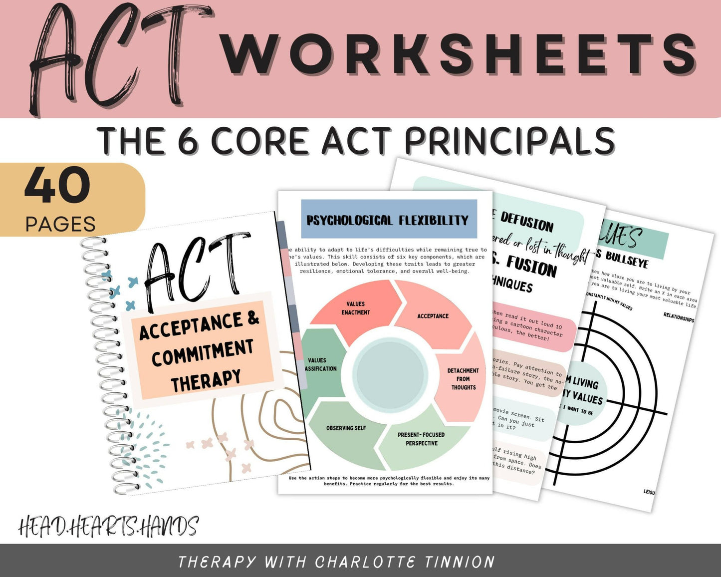 Explore the 6 core Act principals in our 40 page worksheet