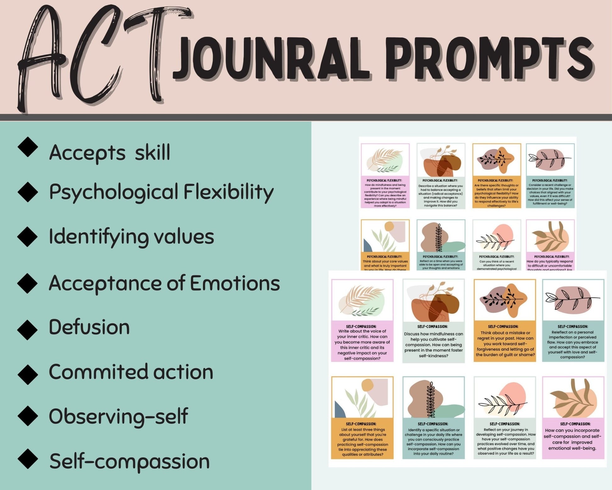 ACT Toolkit: Workbook, Hexaflex, & More - Digital Prints