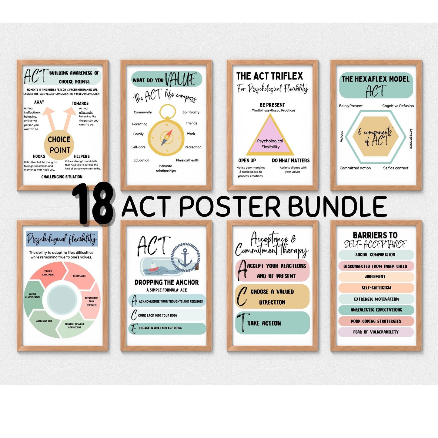 ACT Toolkit: Workbook, Hexaflex, & More - Digital Prints