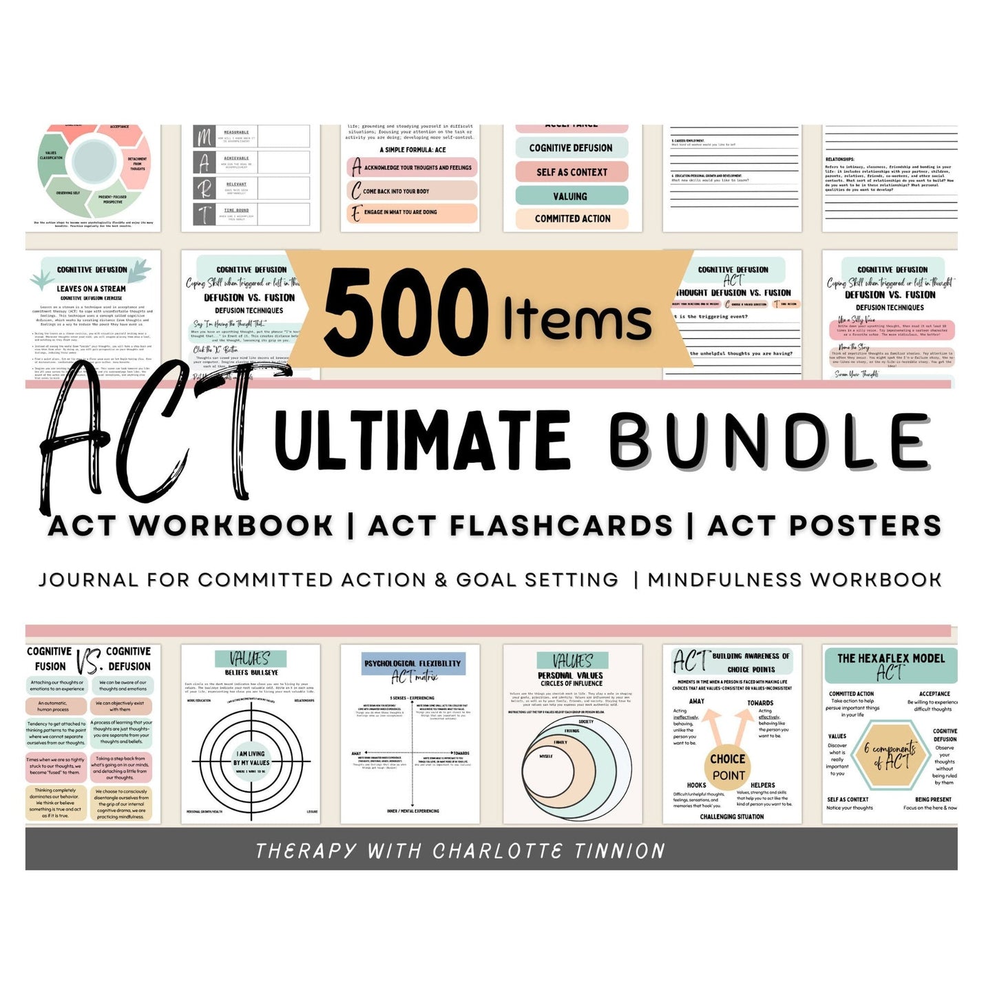 ACT Toolkit: Workbook, Hexaflex, & More - Digital Prints