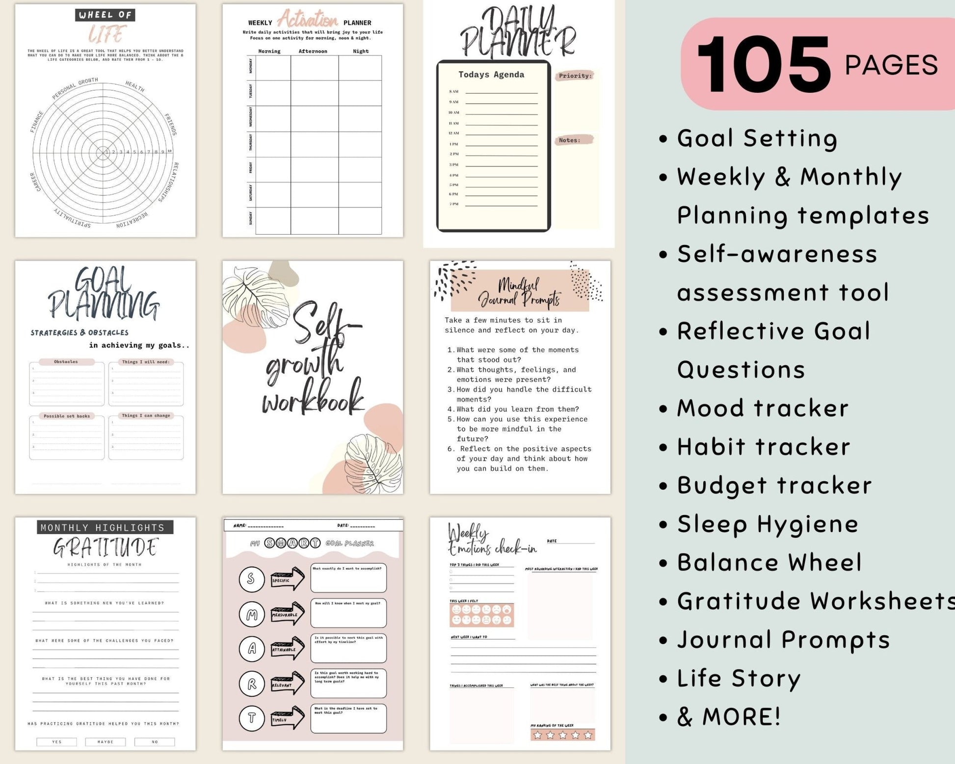 ACT Toolkit: Workbook, Hexaflex, & More - Digital Prints