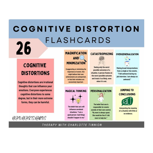 Cognitive Distortions Flashcards: CBT Toolkit - Digital Prints