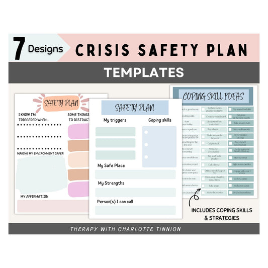 Crisis Safety & Support Bundle: CPTSD & Suicide Prevention - Digital Prints