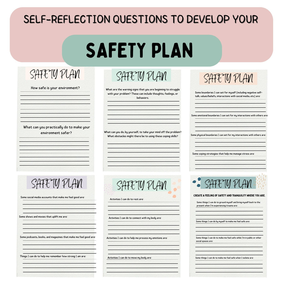 Crisis Safety Worksheets: Risk Assessment & Prevention – TherapywithCT