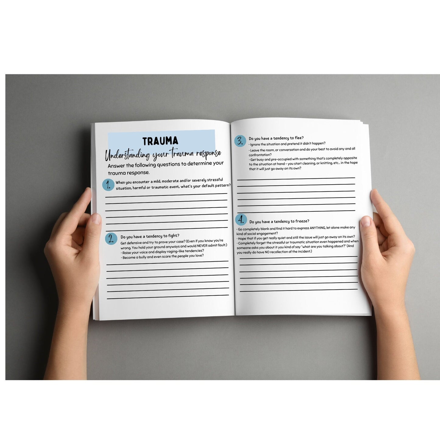 Photo of a mood tracker page from the Crisis Safety Plan Toolkit, designed to help users monitor their emotional state over time.