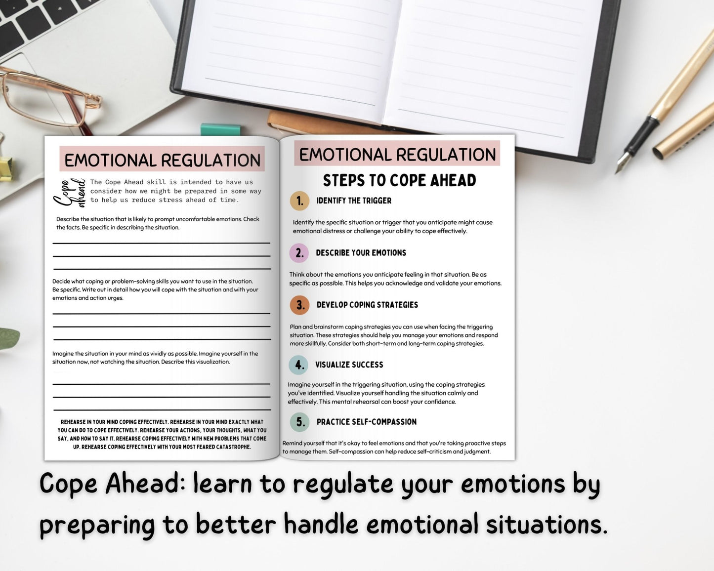 DBT Emotional Regulation Toolkit: Worksheets & Skills - Digital Prints