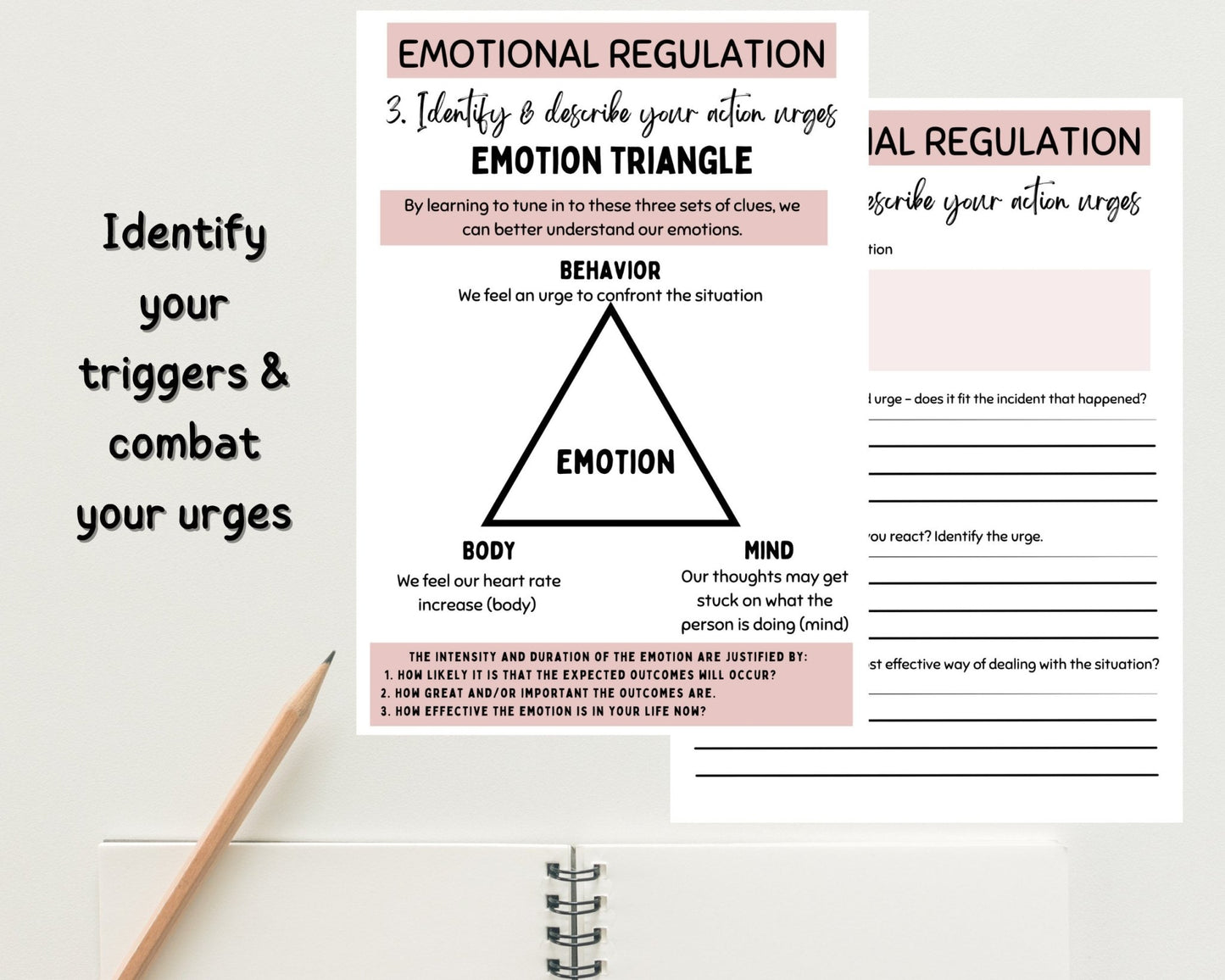 DBT Emotional Regulation Toolkit: Worksheets & Skills - Digital Prints