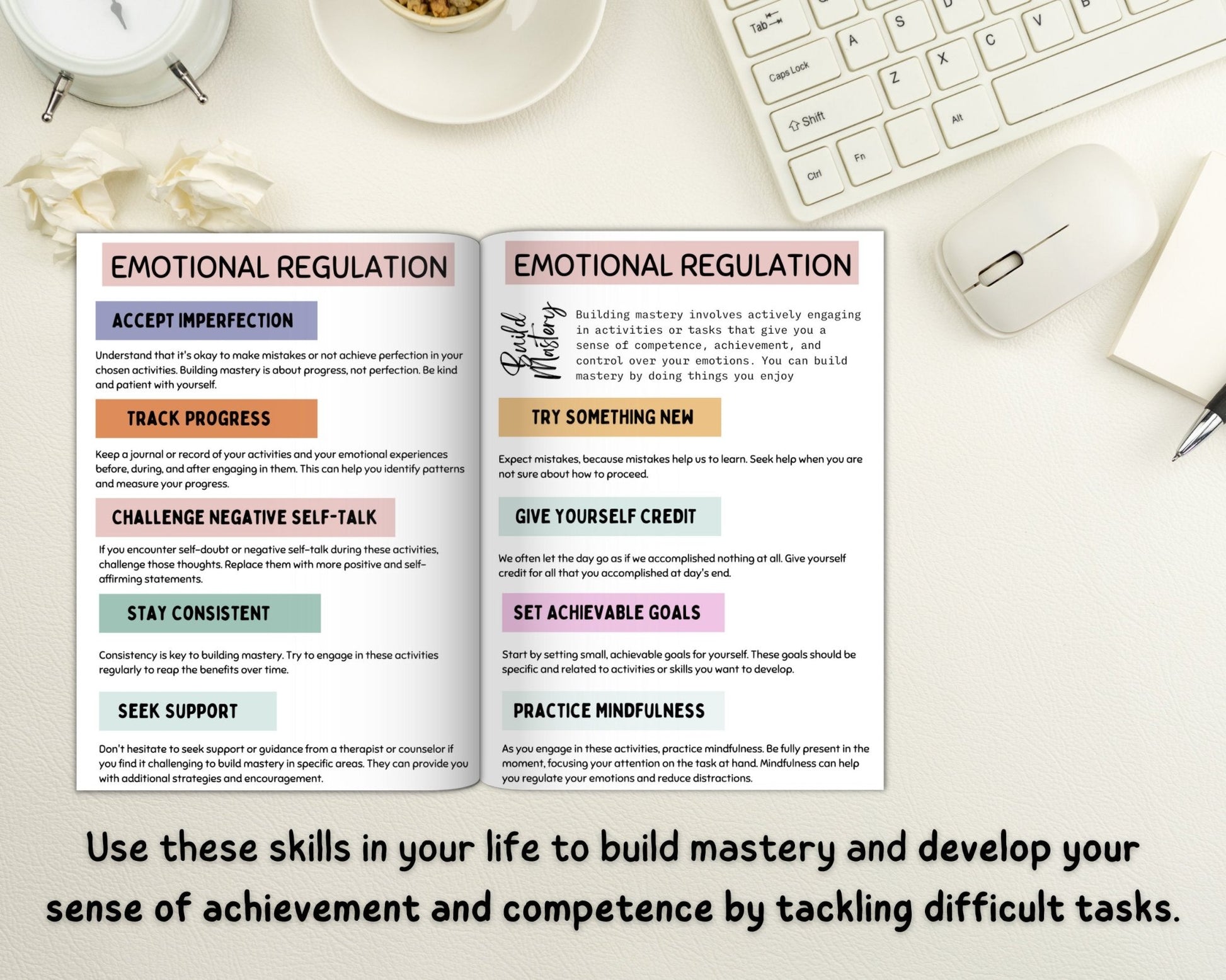 DBT Emotional Regulation Toolkit: Worksheets & Skills - Digital Prints