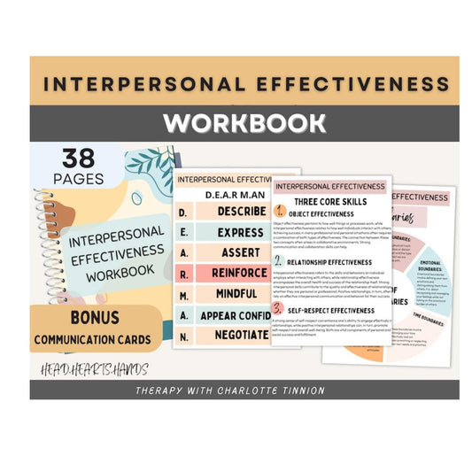 DBT Interpersonal Effectiveness Toolkit: Worksheets & Skills - Digital Prints