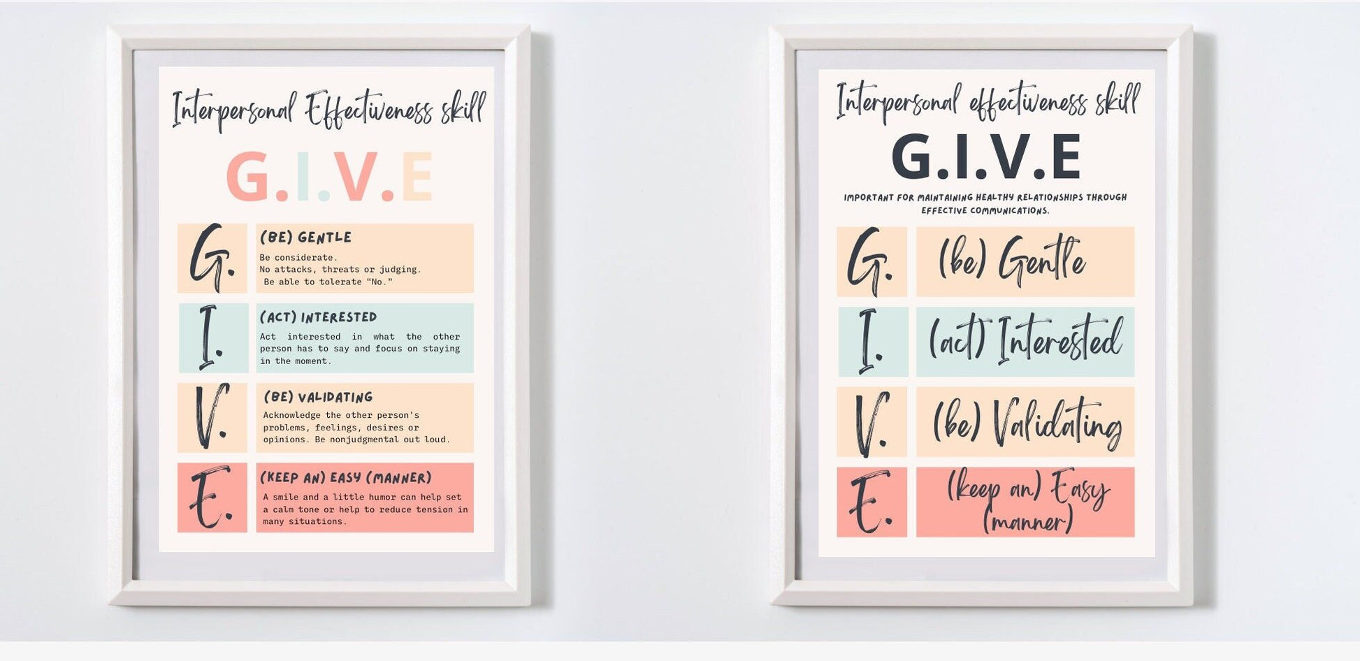 DBT Posters Bundle: Therapist Office Decor & Skills - Digital Prints