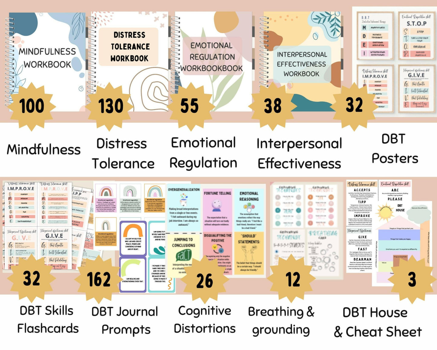 DBT Toolkit: Worksheets, Skills & More - Digital Prints