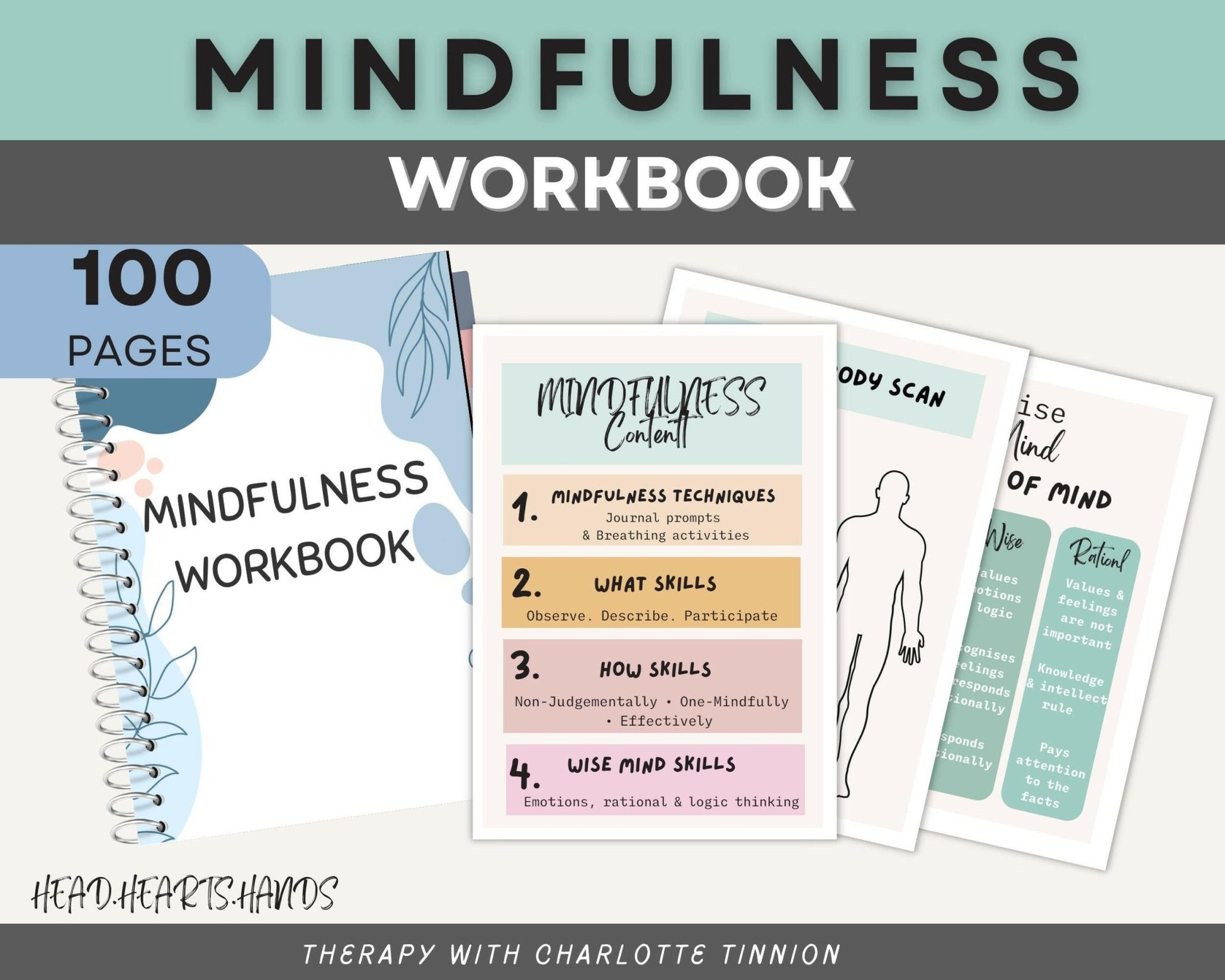 Our DBT Therapy bundle includes mindfulness workbooks