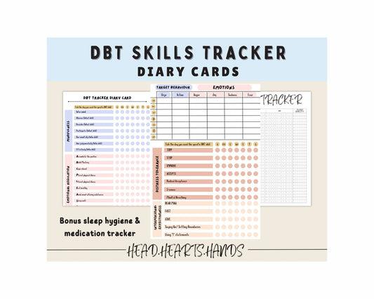 DBT Tracker & Tools: Mood & Coping Support - Digital Prints