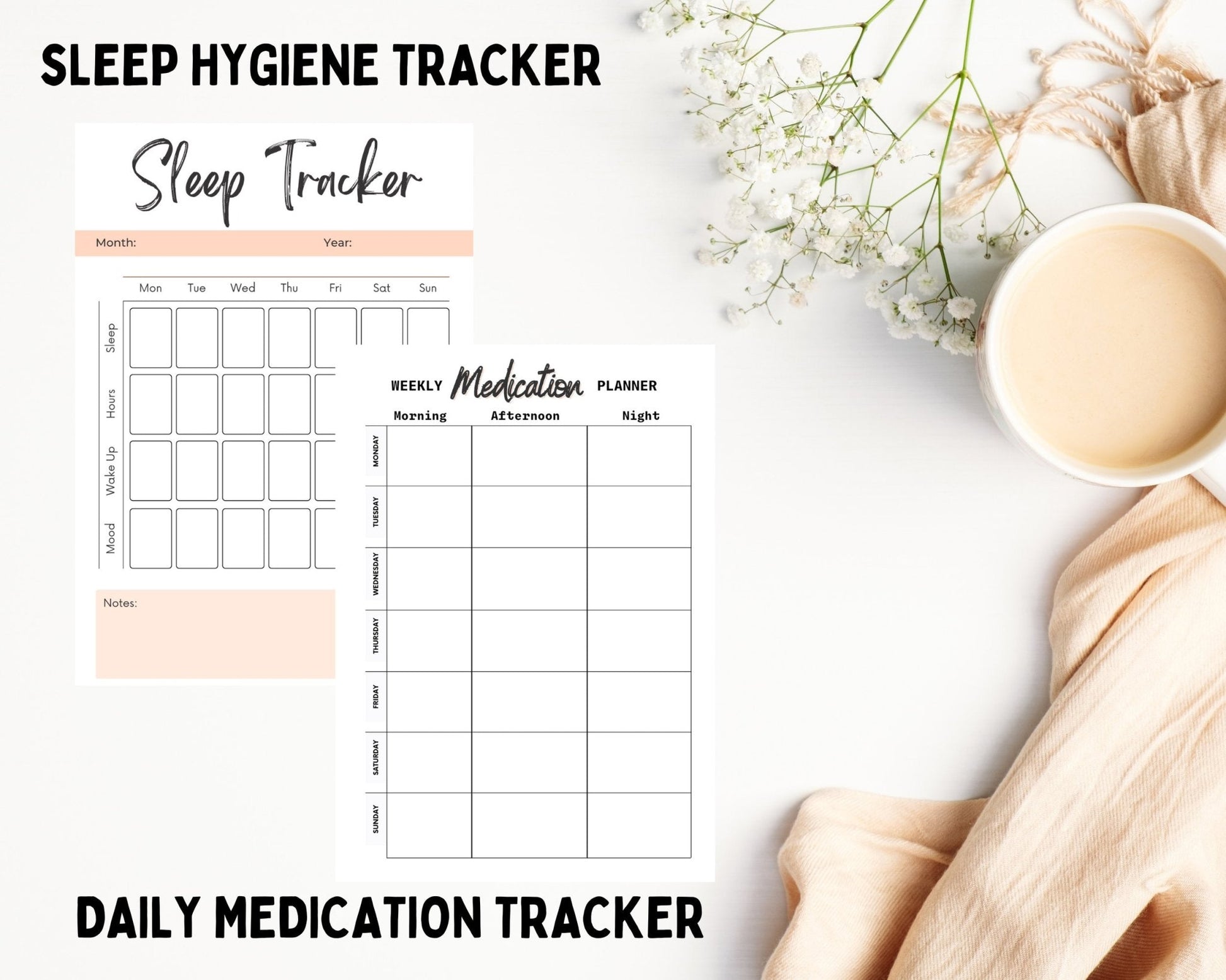 DBT Tracker & Tools: Mood & Coping Support - Digital Prints