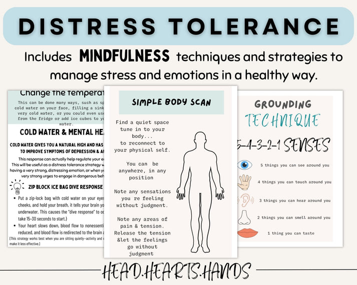 Distress Tolerance & DBT Journal Bundle Emotional Regulation
