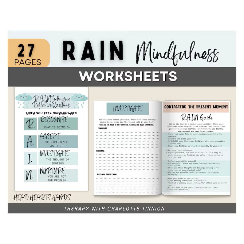 Free DBT R.A.I.N Mindfulness Workbook