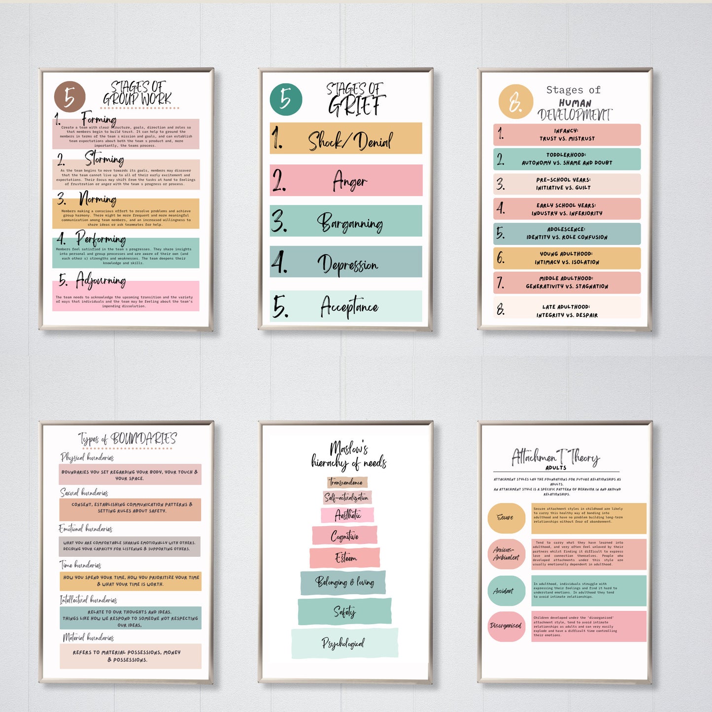 Therapy & Mental Health Poster Bundle: Office Decor