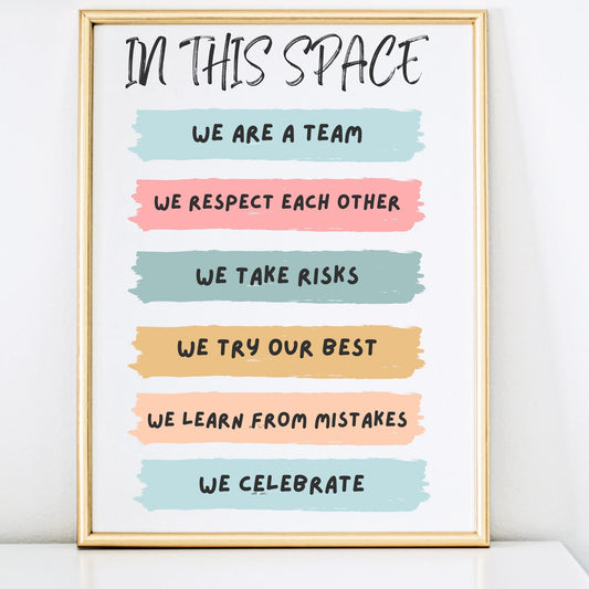 Safe Space Therapy Office Poster: Counseling Decor"