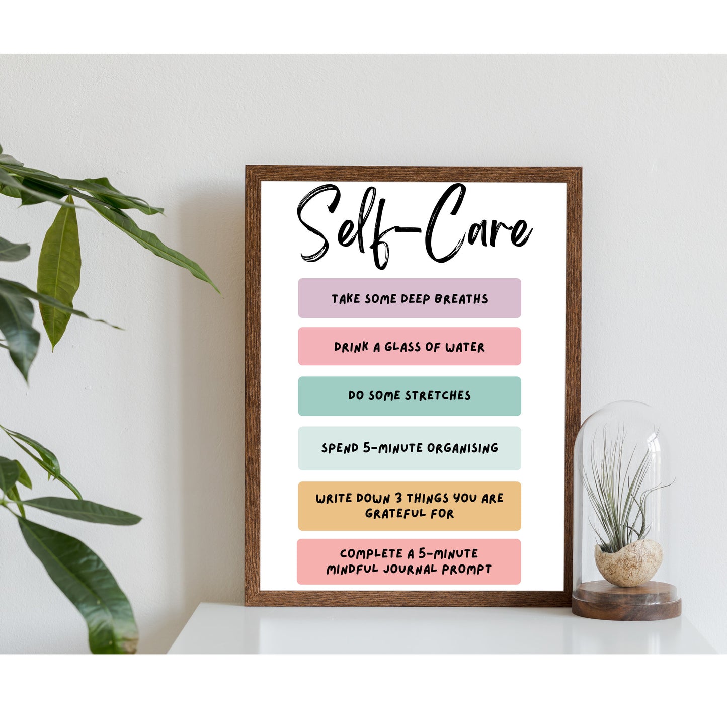 Self-Care Poster: Therapeutic Office Decor