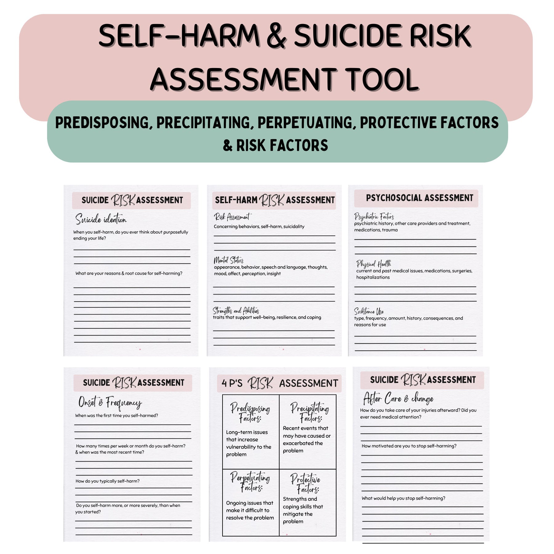 Suicide Risk Assessment Toolkit: Form & Inquiry.