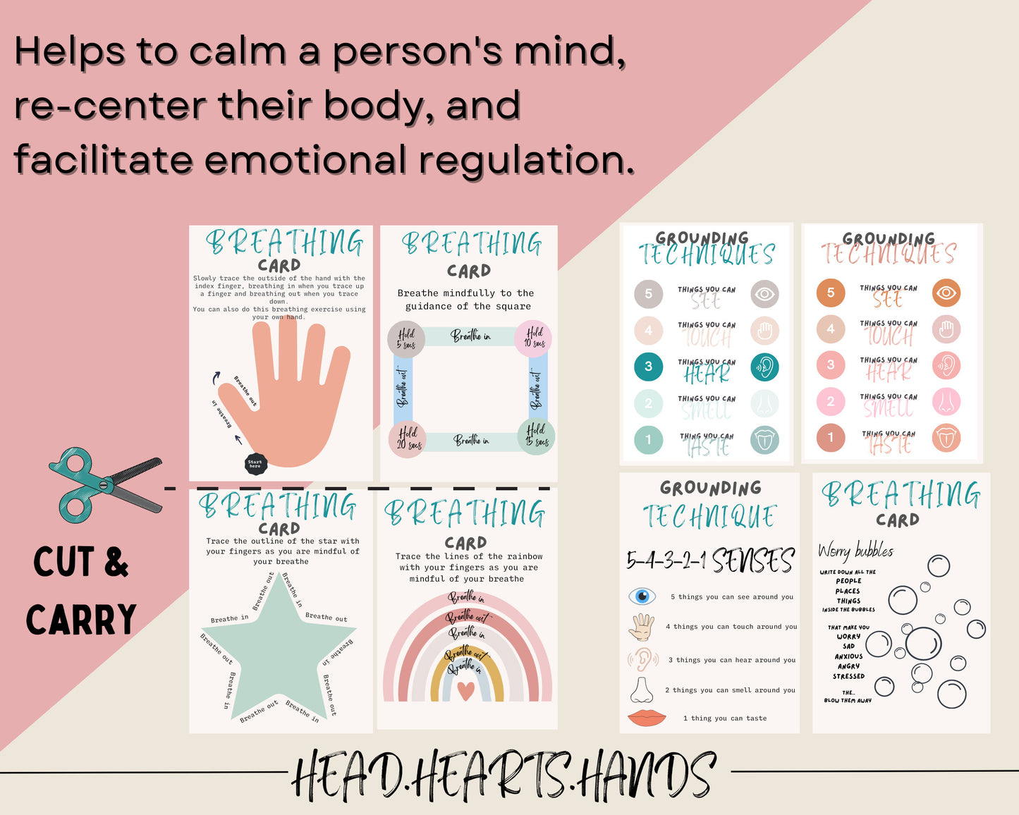 Use our mindfulness cutouts and flashcards